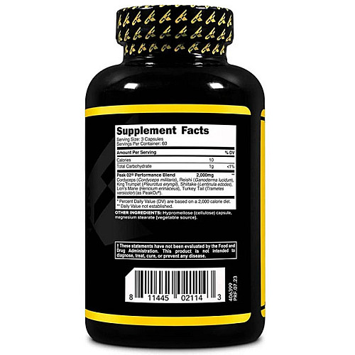 Комплекс до тренировки PrimaForce Peak O2 Ultimate Mushroom Blend 2000 mg 180 Caps (000023485)