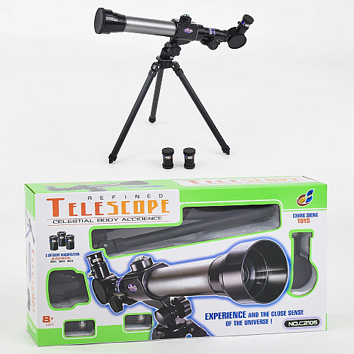 Ігровий телескоп Chang Sheng Toys 3 лінзи 20х Чорний (34794)