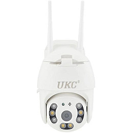 IP камера відеоспостереження вулична з WiFi UKC N3 6913, кольорова з режимом нічної зйомки, біла