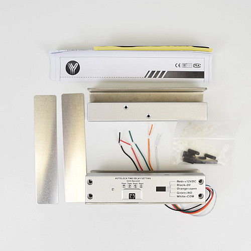 Ригельный замок YB-500U(LED) на стеклянную дверь без рамы
