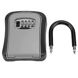 Портативний антивандальний міні сейф Gerui KS-05 підвісний з гачком і паролем Сірий