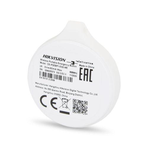 Беспроводная портативная тревожная кнопка Hikvision DS-PDEBP1-EG2-WE