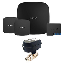 Комплект сигналізації Ajax і кран з електроприводом Honeywell 220 One