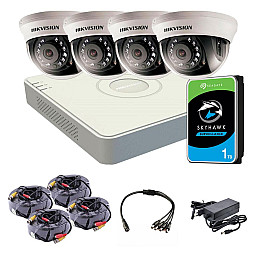 Комплект відеонагляду Hikvision HD-TVI 4IN 2MP + HDD