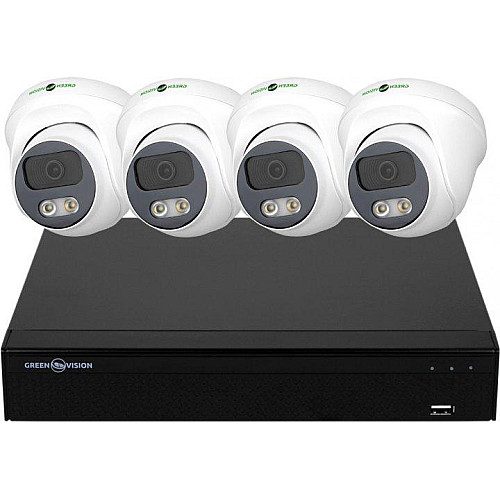 Комплект відеонагляду Green Vision GV-K-E35/04 5MP