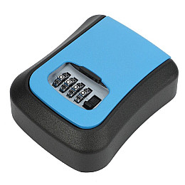 Антивандальний зовнішній міні сейф для ключів Gerui KS-03, з кодовим замком, настінний, Синій