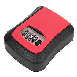 Антивандальний зовнішній міні сейф для ключів Gerui KS-03, з кодовим замком, настінний, Червоний