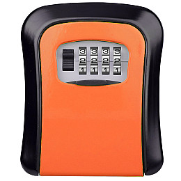Антивандальний зовнішній міні сейф для ключів Gerui KS-03, з кодовим замком, настінний, Оранжевий