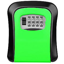 Антивандальний зовнішній міні сейф для ключів Gerui KS-03, з кодовим замком, настінний, Зелений