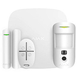 Комплект бездротової сигналізації Ajax StarterKit Cam Plus (8EU) UA white з фотопідтвердженням тривог та підтримкою LTE