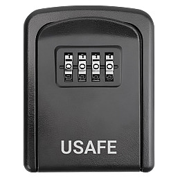 Антивандальный настенный мини сейф для ключей с кодовым замком uSafe KS-08 Черный