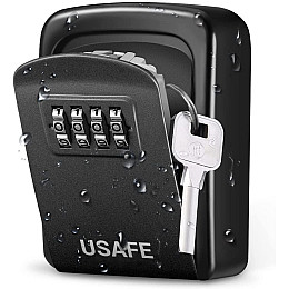 Антивандальний настінний міні сейф для ключів з кодовим замком uSafe KS-08 Чорний