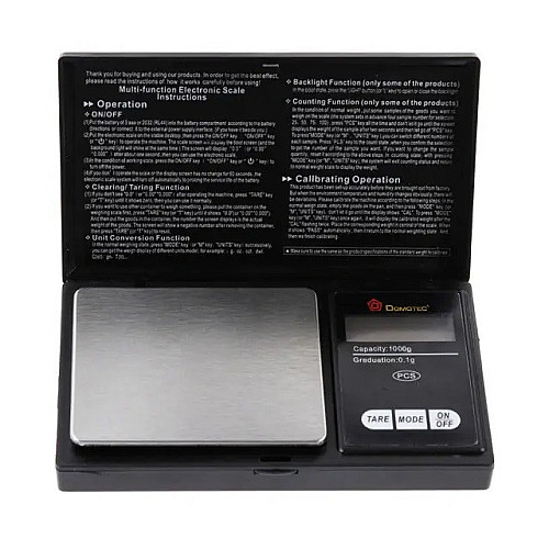 Весы ювелирные электронные Domotec MS-2020 1000/0.01 г Black