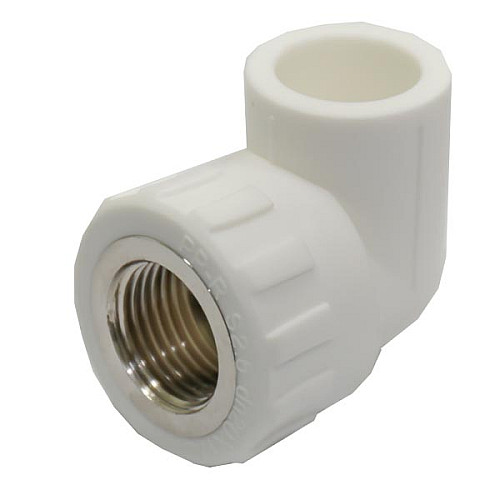 Угол PP-R Santan 25х3/4" з внутрішньою різьбою, білий