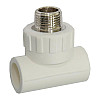 Тройник PP-R Santan 25х1/2"х25 з зовнішньою різьбою, білий