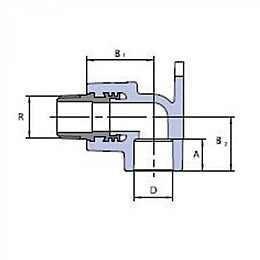 Угол с металлической внутренней резьбой PP-R Wavin Ekoplastik 20х1/2''в