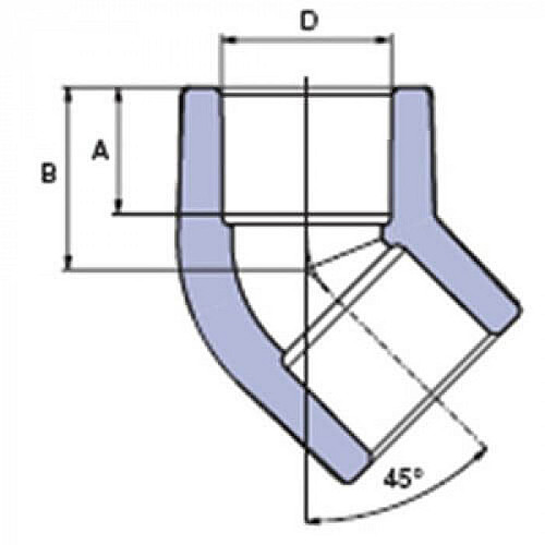 Коліно (кут) PP-R Wavin Ekoplastik 25х45°