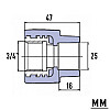 Муфта з металевою внутрішньою різьбою Wavin Ekoplastik 25 мм х 3/4" PP-R
