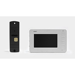 Комплект відеодомофона ARNY AVD-4005 Білий / Коричневий v.2