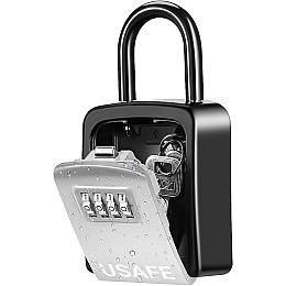 Подвесной металлический мини сейф для ключей с крючком и паролем uSafe KS-05s Серый