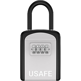 Підвісний металевий міні сейф для ключів з гачком і паролем uSafe KS-05s Сірий