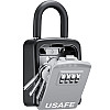 Подвесной металлический мини сейф для ключей с крючком и паролем uSafe KS-05s Серый