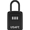Підвісний металевий міні сейф для ключів з гачком і паролем uSafe KS-05s Чорний