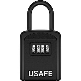 Підвісний металевий міні сейф для ключів з гачком і паролем uSafe KS-05s Чорний