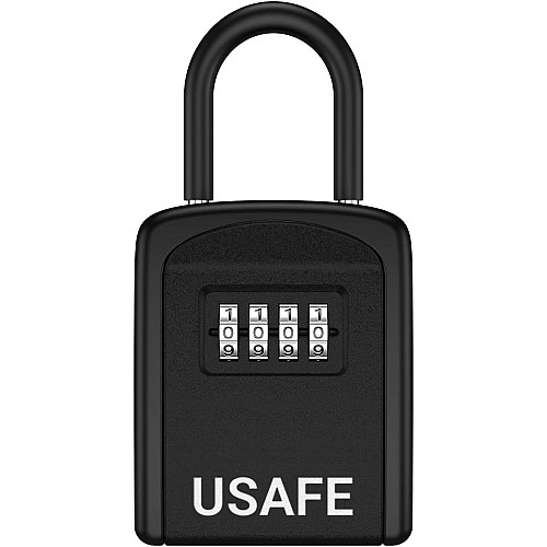 Підвісний металевий міні сейф для ключів з гачком і паролем uSafe KS-05s Чорний