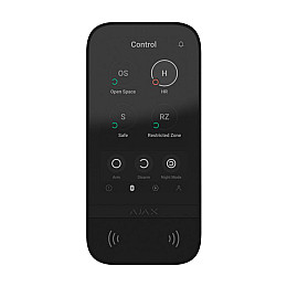 Клавіатура Ajax KeyPad TouchScreen black бездротова з сенсорним екраном