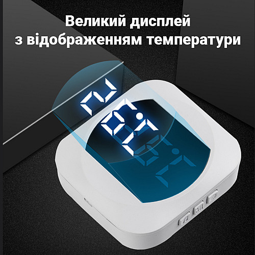 Бездротовий дверний дзвінок з термометром Digital Lion WDB-07T до 150 м Білий (1003)
