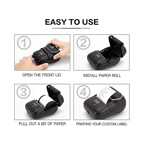 Принтер для термоэтикеток Phomemo M110 Label Maker Серый
