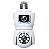 IP камера видеонаблюдения в патрон RIAS V380-E27 (v380 APP) Wi-Fi 2 объектива 2MP+2MP White