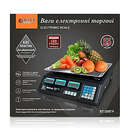 Весы торговые Bitek BT-208TP до 55 кг Black