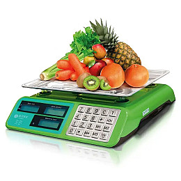 Весы торговые электронные Bitek BT-982S с аккумулятором до 55 кг Green