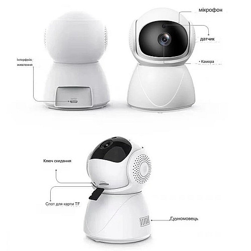 IP камера видеонаблюдения RIAS Y10 (YI Iot APP) Wi-Fi 1080р 2MP White