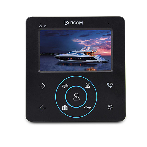 Комплект відеодомофона та відеопанелі BCOM BD-480 Black Kit