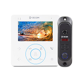 Комплект відеодомофона та відеопанелі BCOM BD-480 White Kit