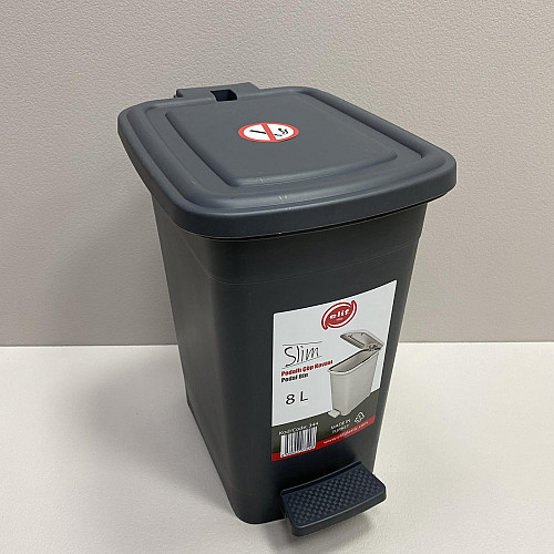 Контейнер для мусора 8 л с педалькой Elif Plastik 344