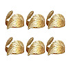 Кольца для салфеток Мир Текстиля Листья Gold 45 мм 6 шт Золотистый