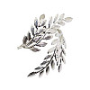 Набор колец для салфеток Мир Текстиля Листья Silver Серебристый 6 шт