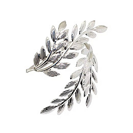 Набор колец для салфеток Мир Текстиля Листья Silver Серебристый 6 шт