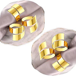 Набор колец для салфеток Мир Текстиля Gold 6 шт 45х50 мм Золотистый