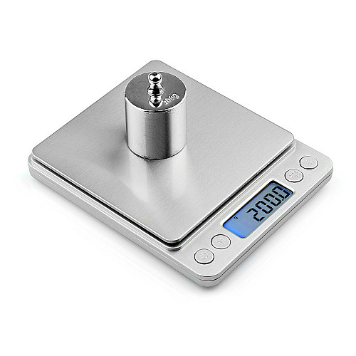 Весы электронные Matarix MX-464 с двумя чашами 3000/0.1 г Silver