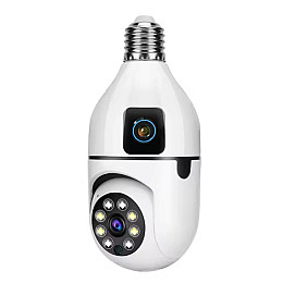 IP-камера видеонаблюдения UKC SQ02 E27 Wi-Fi White
