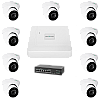 Комплект відеонагляду на 9 камер GreenVision GV-IP-K-W77/09 5MP