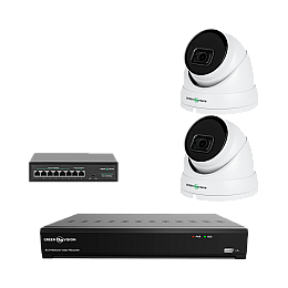 Комплект відеонагляду на 2 IP камери 5MP GreenVision GV-IP-K-W79/02 Ultra AI
