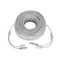 Патчкорд комбинированный по витой паре GreenVision GV-RJ-45+DC 30 м
