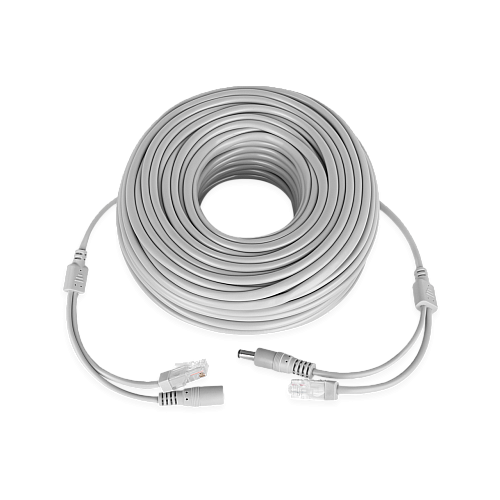 Патчкорд комбинированный по витой паре GreenVision GV-RJ-45+DC 30 м