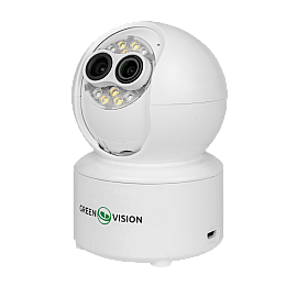 Бездротова поворотна камера два об'єктива GreenVision GV-193-GM-DIG40-10 5х PTZ